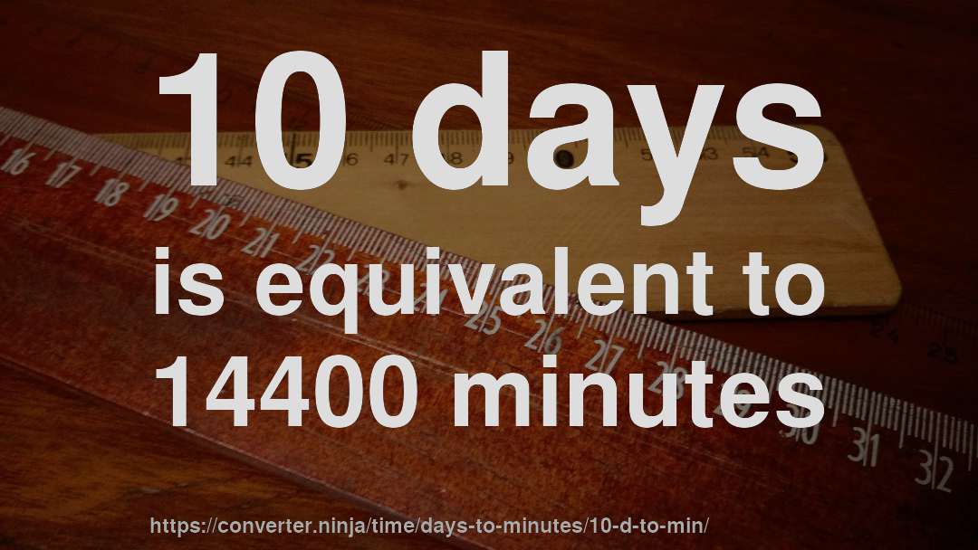 10 days is equivalent to 14400 minutes