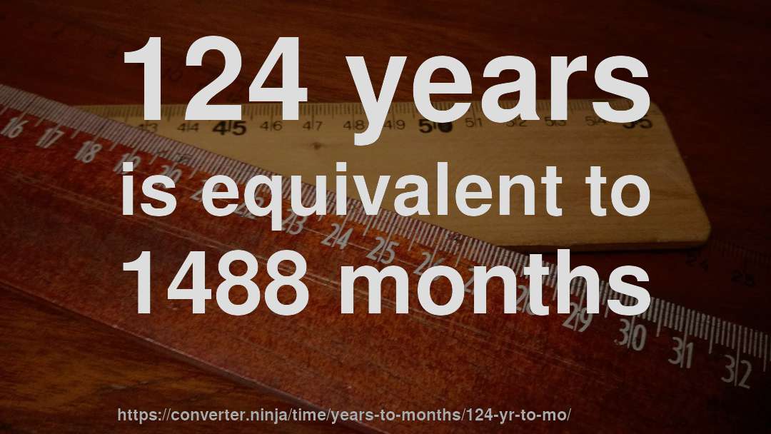 124 years is equivalent to 1488 months