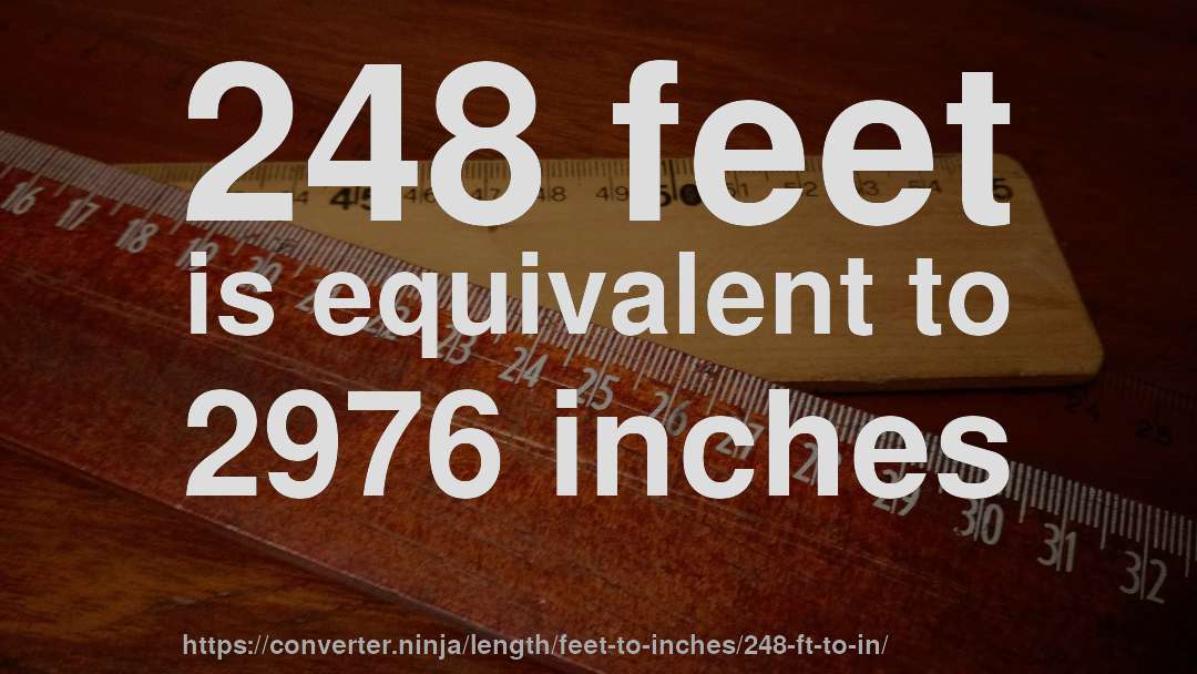 248 feet is equivalent to 2976 inches