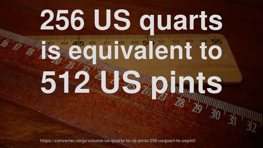 256 US quarts is equivalent to 512 US pints