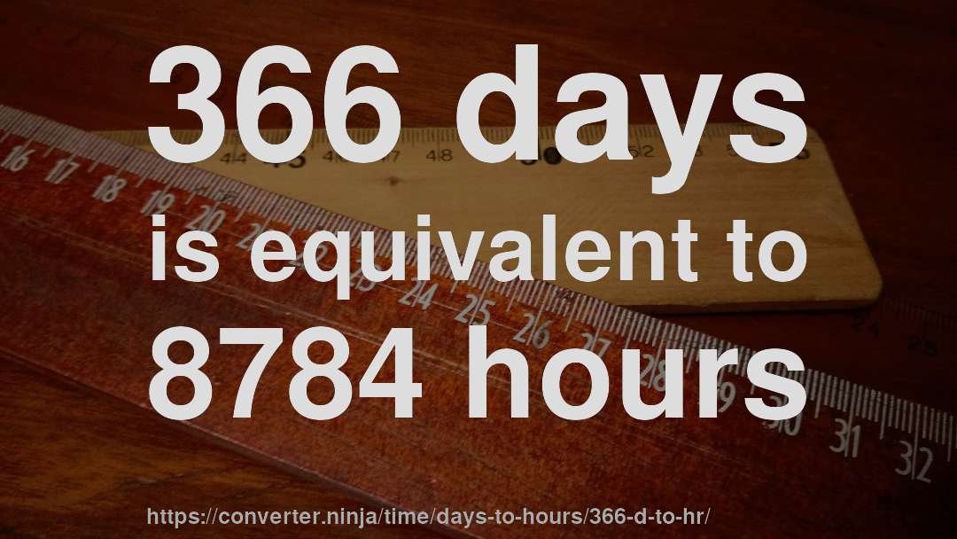 366 days is equivalent to 8784 hours