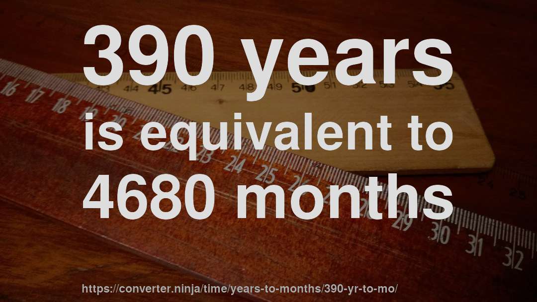 390 years is equivalent to 4680 months