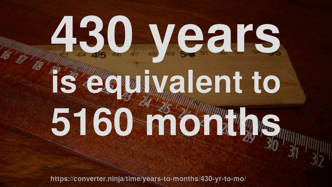 430 years is equivalent to 5160 months