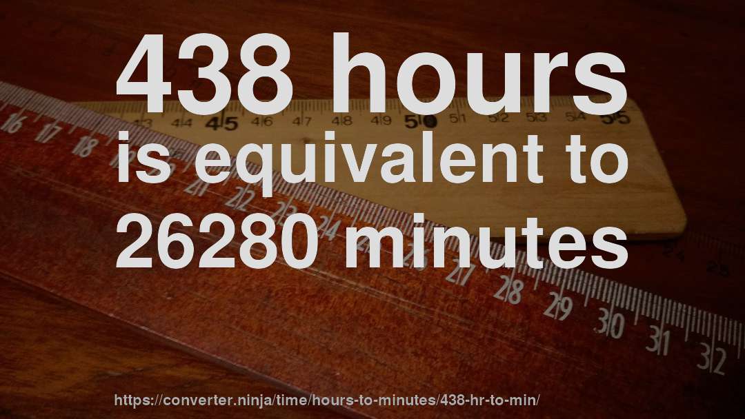 438 hours is equivalent to 26280 minutes