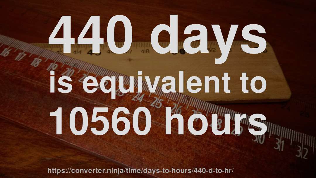 440 days is equivalent to 10560 hours