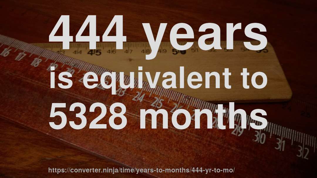 444 years is equivalent to 5328 months