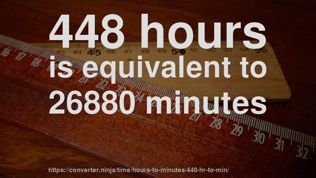 448 hours is equivalent to 26880 minutes