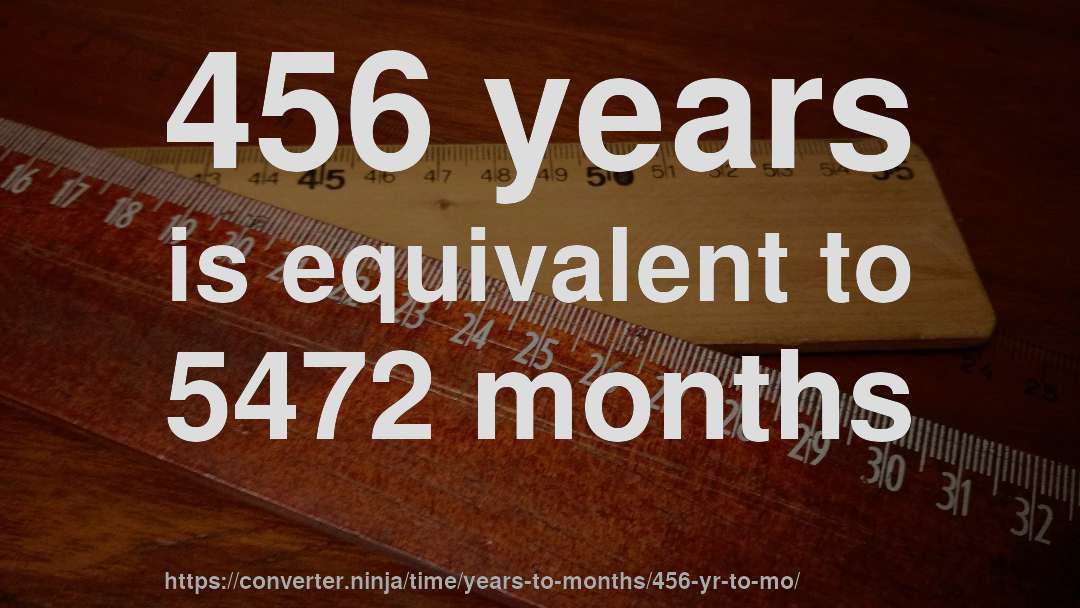 456 years is equivalent to 5472 months