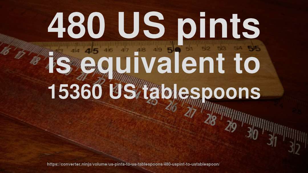 480 US pints is equivalent to 15360 US tablespoons
