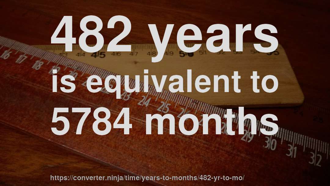 482 years is equivalent to 5784 months