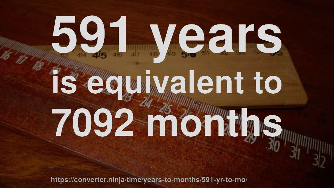 591 years is equivalent to 7092 months