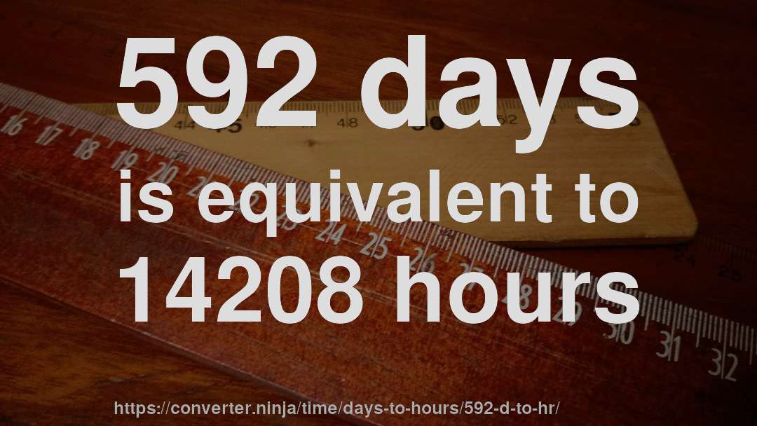 592 days is equivalent to 14208 hours