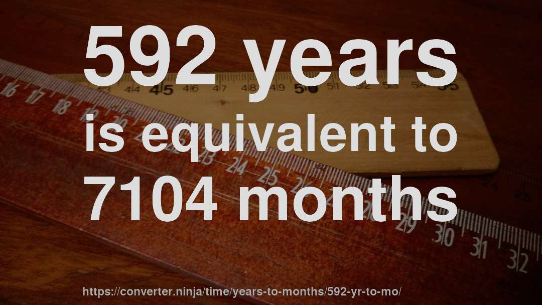 592 years is equivalent to 7104 months