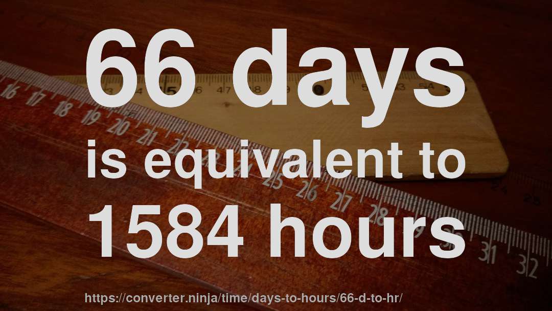 66 days is equivalent to 1584 hours