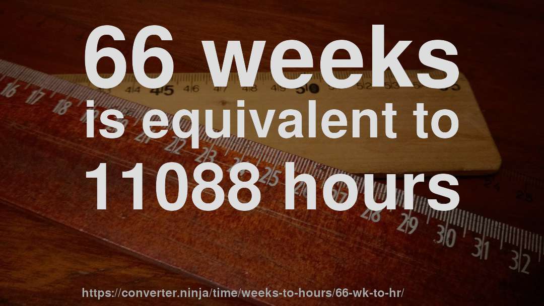 66 weeks is equivalent to 11088 hours