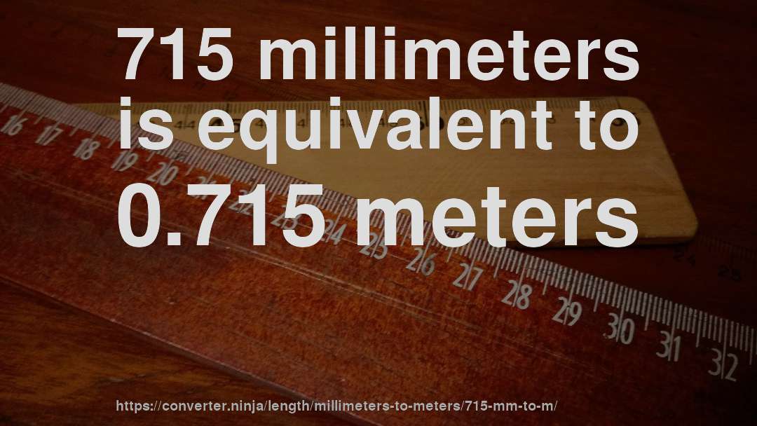 715 millimeters is equivalent to 0.715 meters