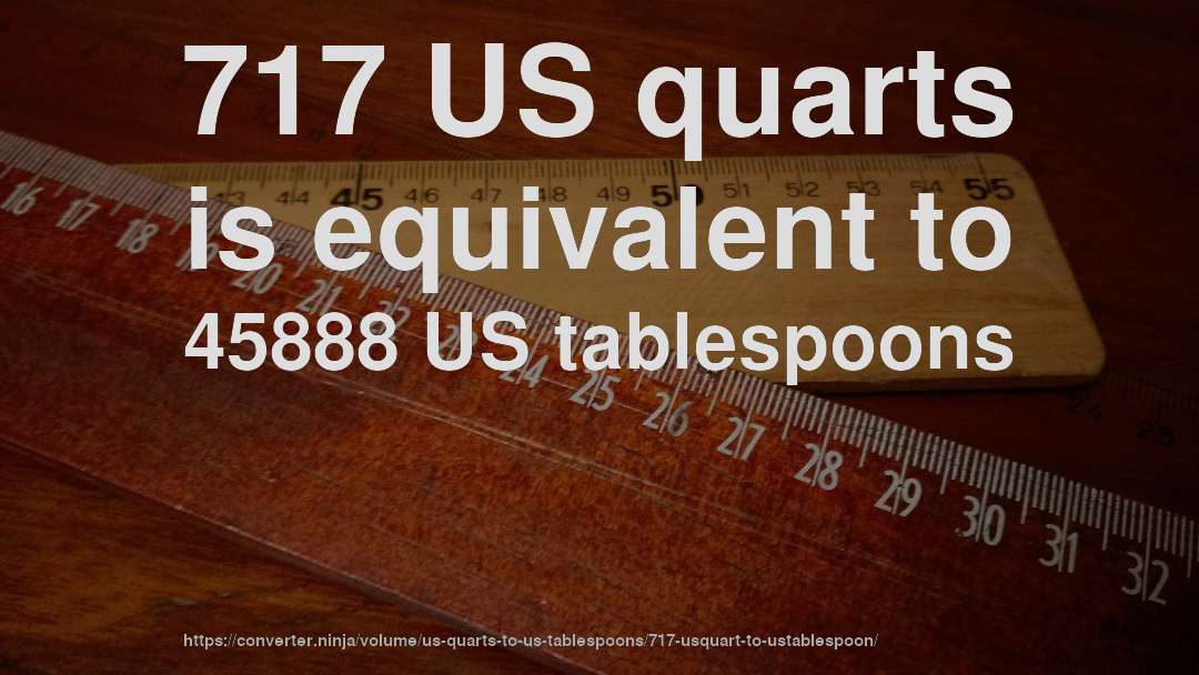 717 US quarts is equivalent to 45888 US tablespoons