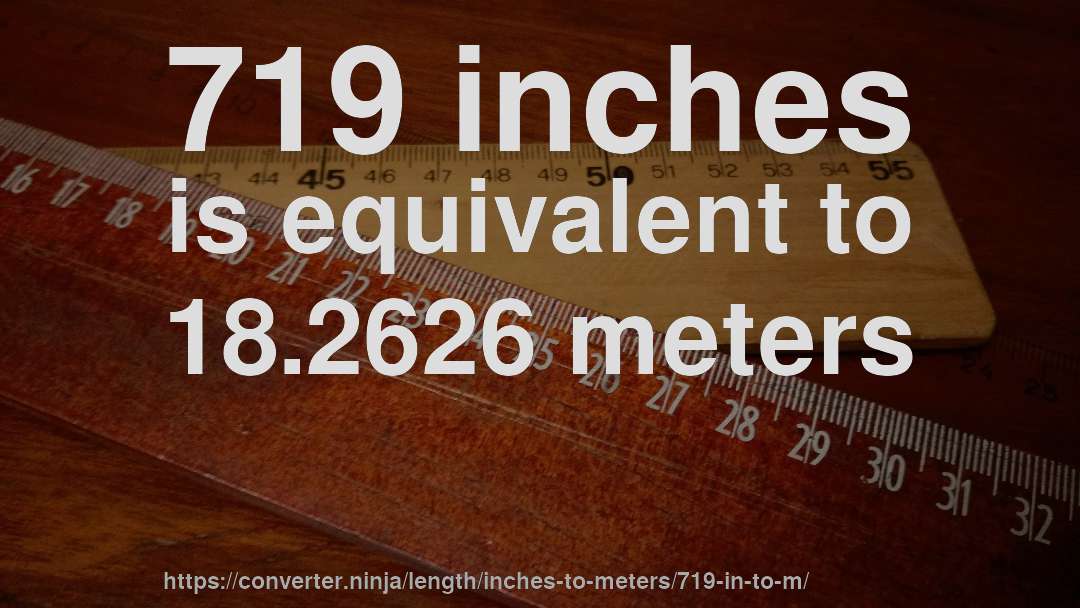 719 inches is equivalent to 18.2626 meters
