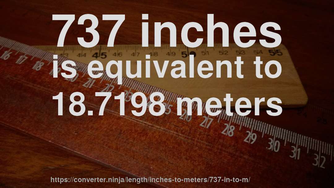 737 inches is equivalent to 18.7198 meters