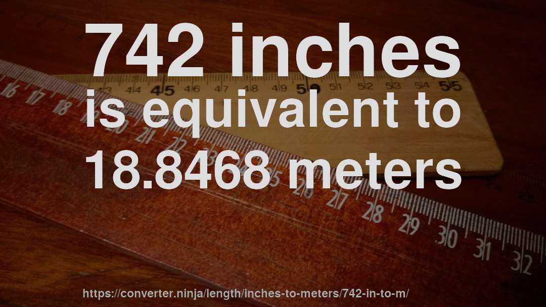 742 inches is equivalent to 18.8468 meters