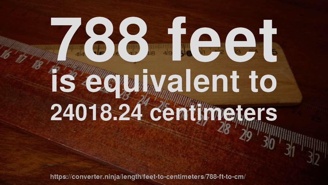 788 feet is equivalent to 24018.24 centimeters