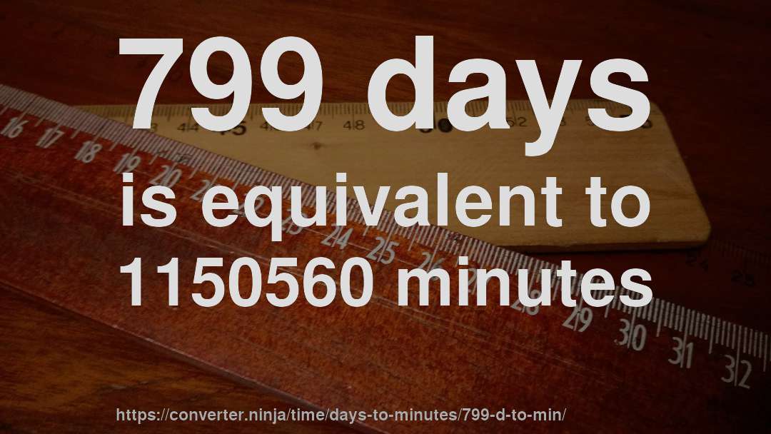 799 days is equivalent to 1150560 minutes