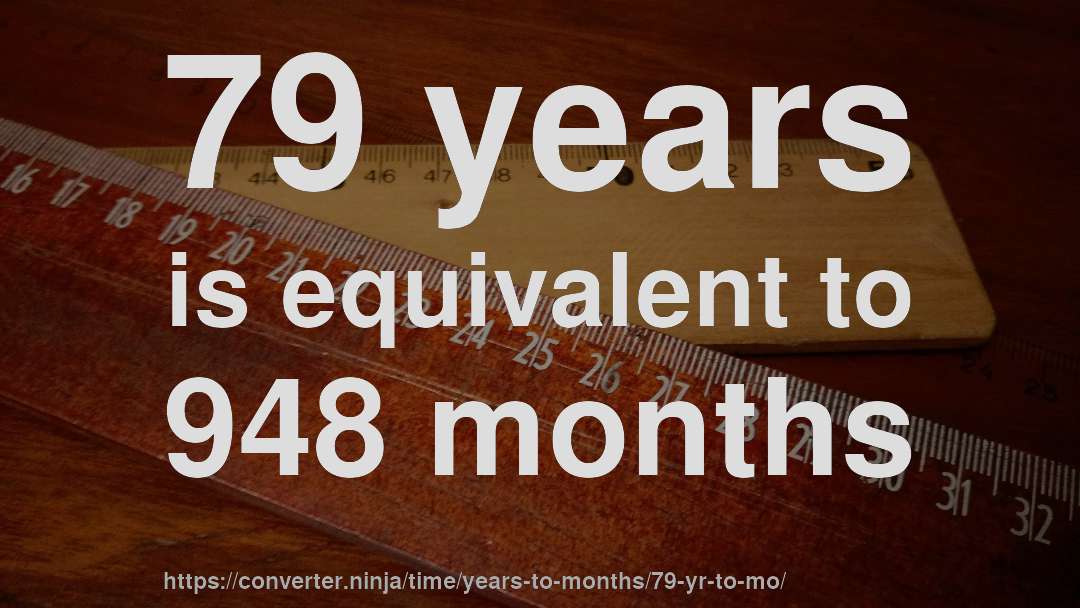 79 years is equivalent to 948 months