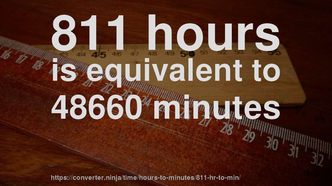 811 hours is equivalent to 48660 minutes