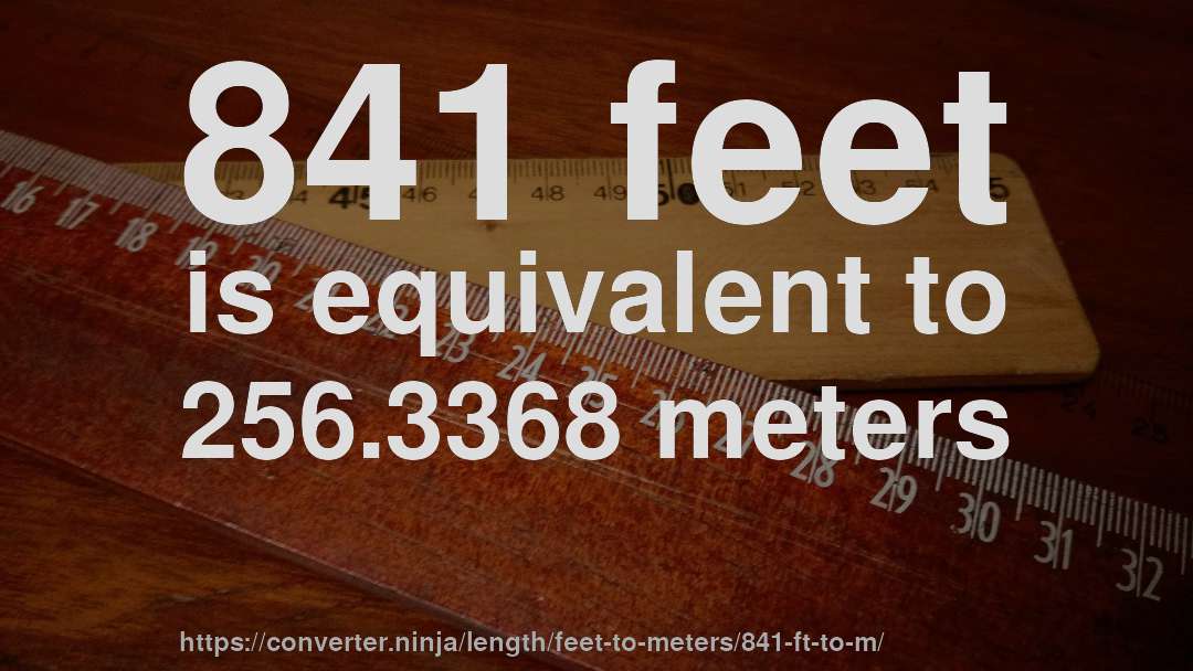 841 feet is equivalent to 256.3368 meters