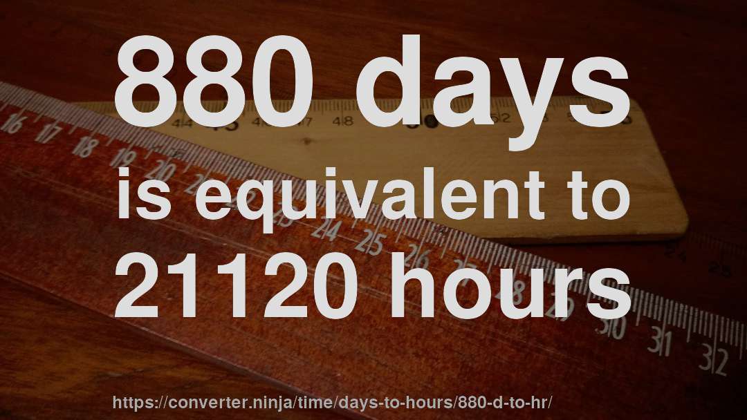 880 days is equivalent to 21120 hours