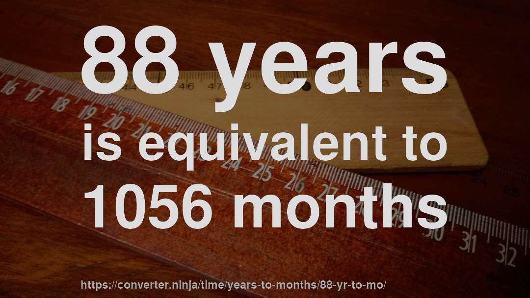 88 years is equivalent to 1056 months