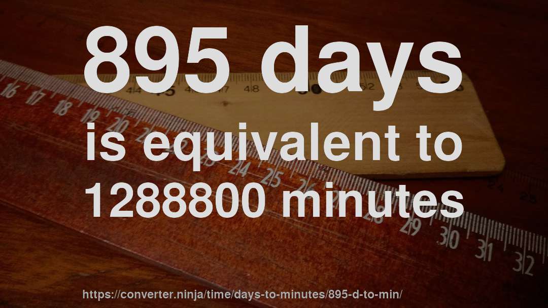 895 days is equivalent to 1288800 minutes