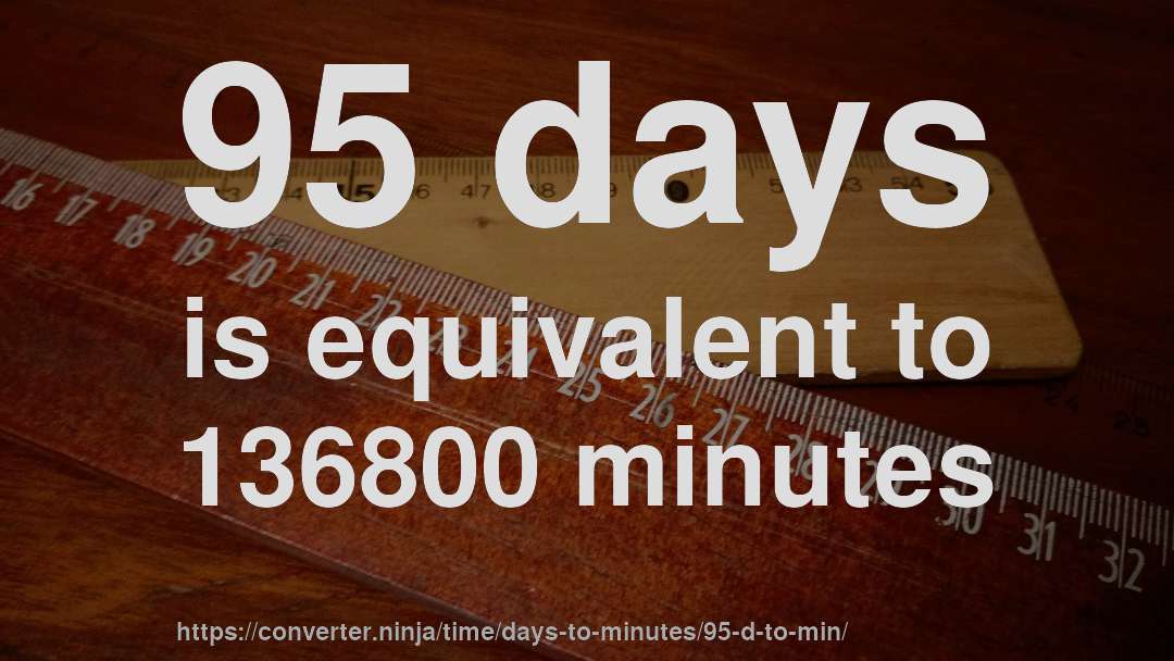 95 days is equivalent to 136800 minutes