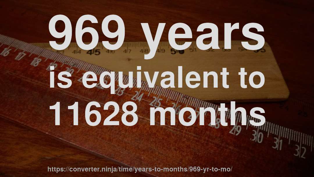 969 years is equivalent to 11628 months