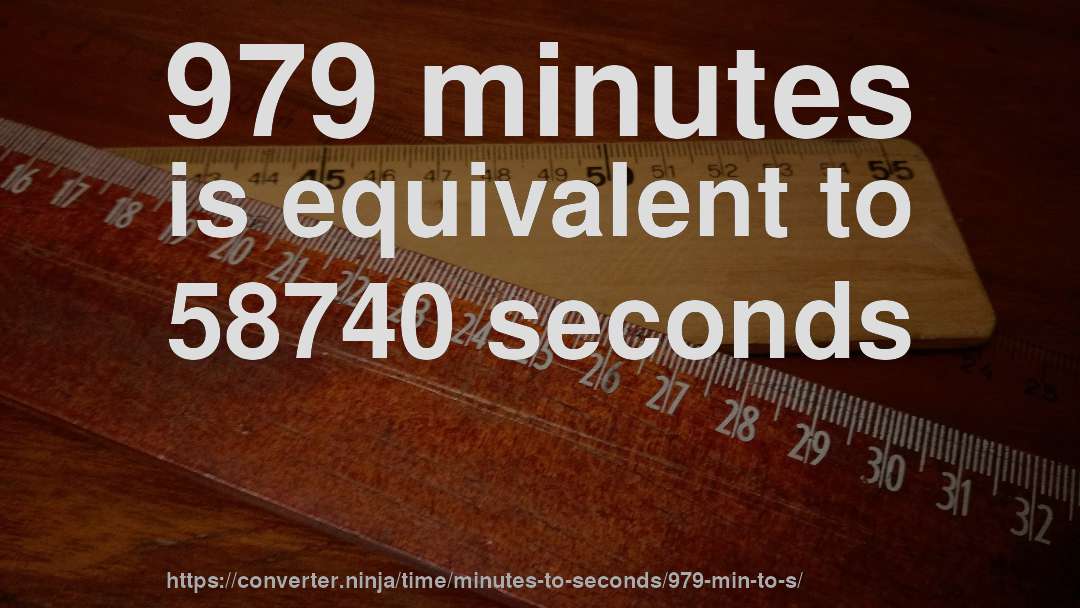 979 minutes is equivalent to 58740 seconds