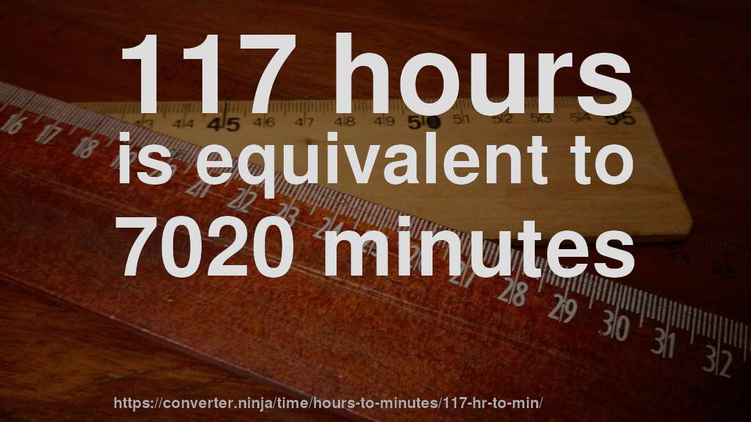 117 hours is equivalent to 7020 minutes