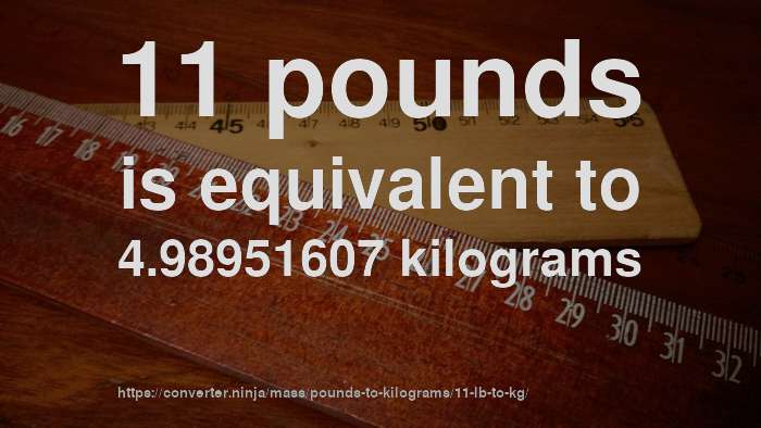 11 pounds of fat in kg