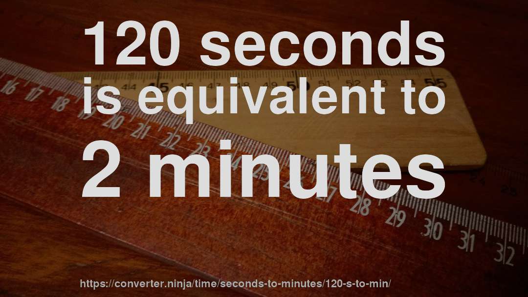 120 seconds is equivalent to 2 minutes