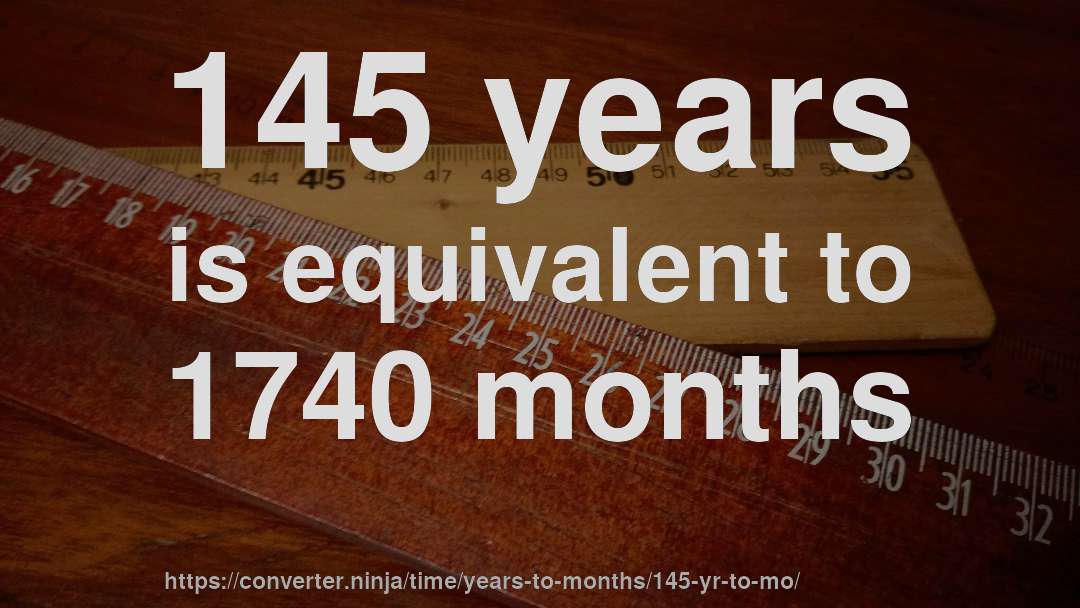 145 years is equivalent to 1740 months