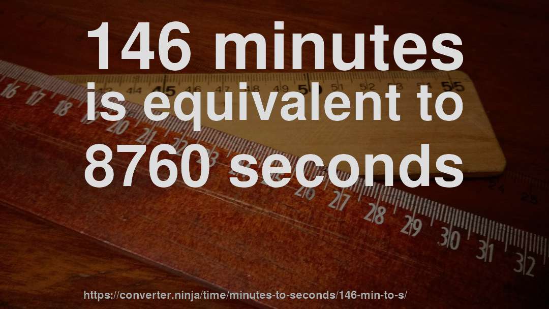 146 minutes is equivalent to 8760 seconds