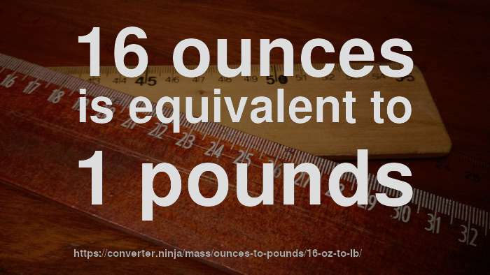 16 oz to lb - How much is 16 ounces in pounds? [CONVERT]