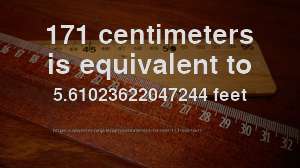 171 centimeters in outlet feet