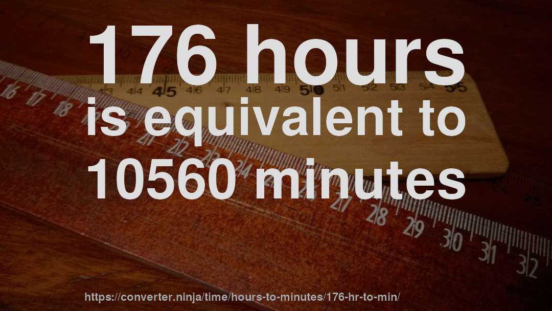 176 hours is equivalent to 10560 minutes