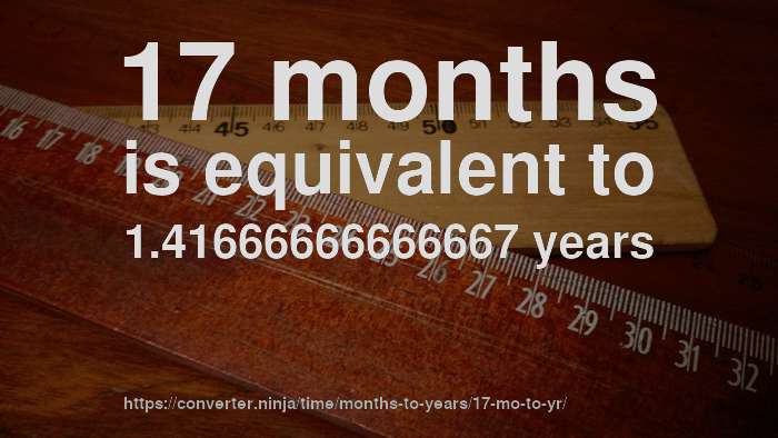 How Long Is 17 Months