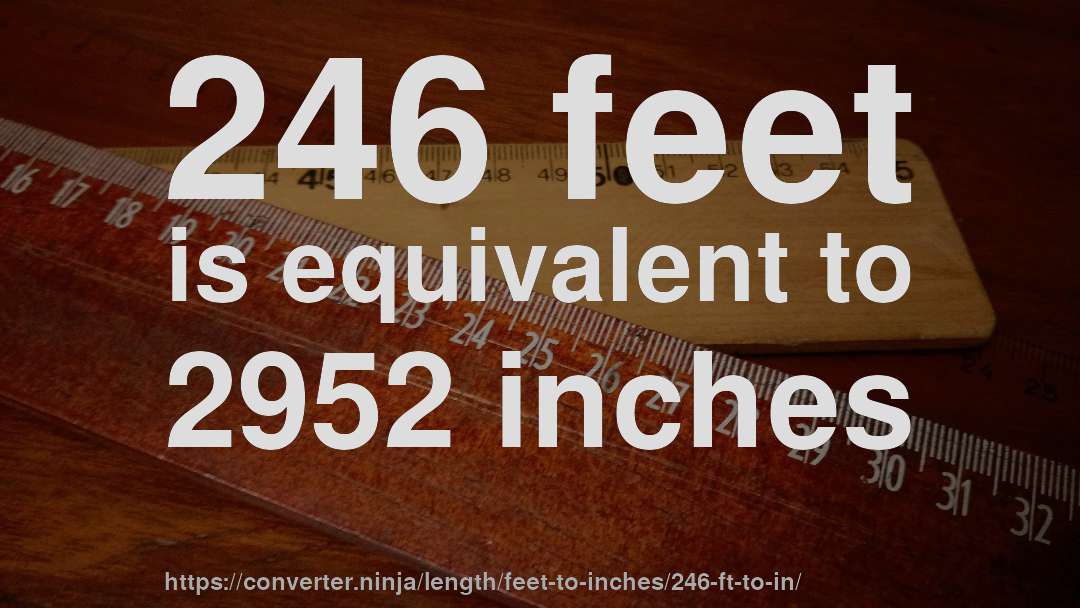 246 feet is equivalent to 2952 inches