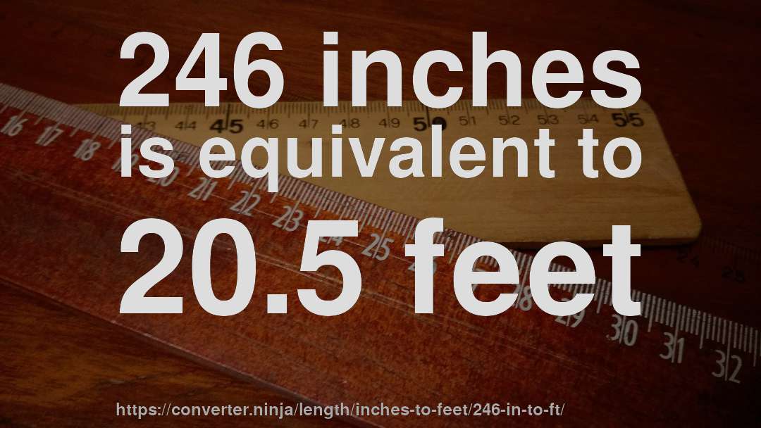 246 inches is equivalent to 20.5 feet