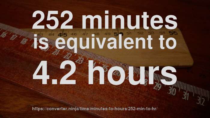 252 Min To Hr How Long Is 252 Minutes In Hours CONVERT 