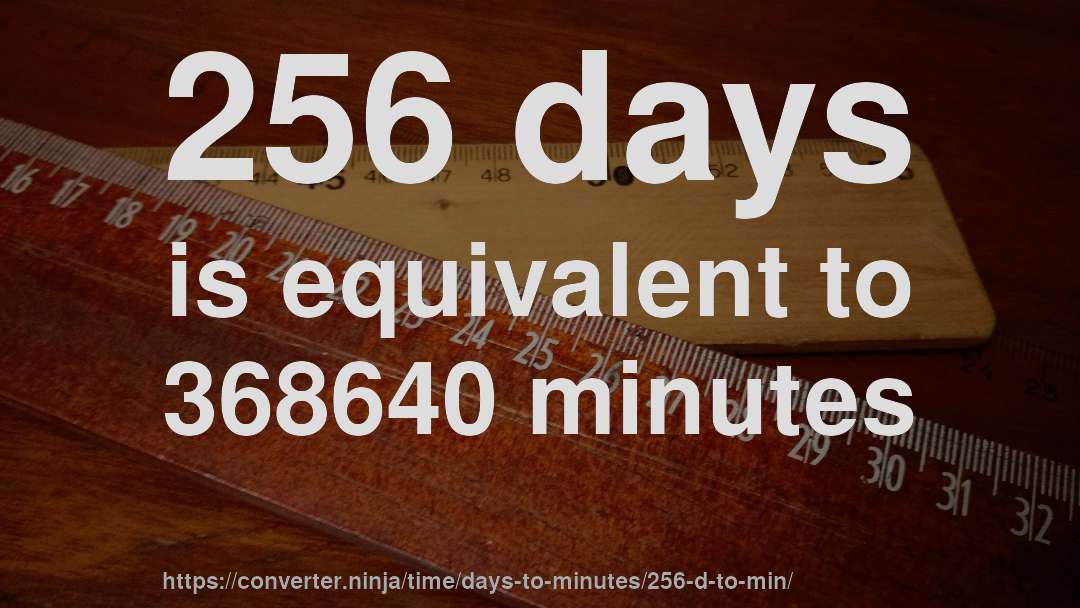 256 days is equivalent to 368640 minutes