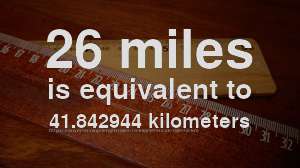 26 mile to km - How long is 26 miles in kilometers? [CONVERT]