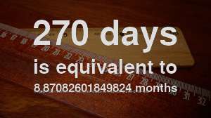 270 days how many months